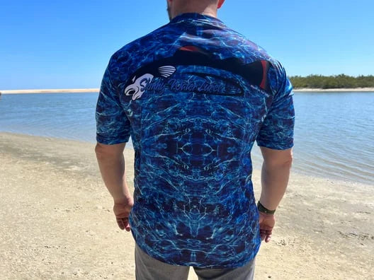 Skinnywater logo shirt short sleeve (blue water)