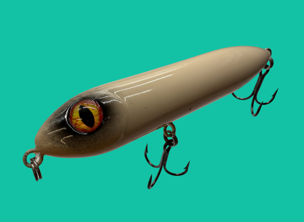 Bone Orange Bottom 4 inch Top Water Spook – Skinny Water Lures LLC
