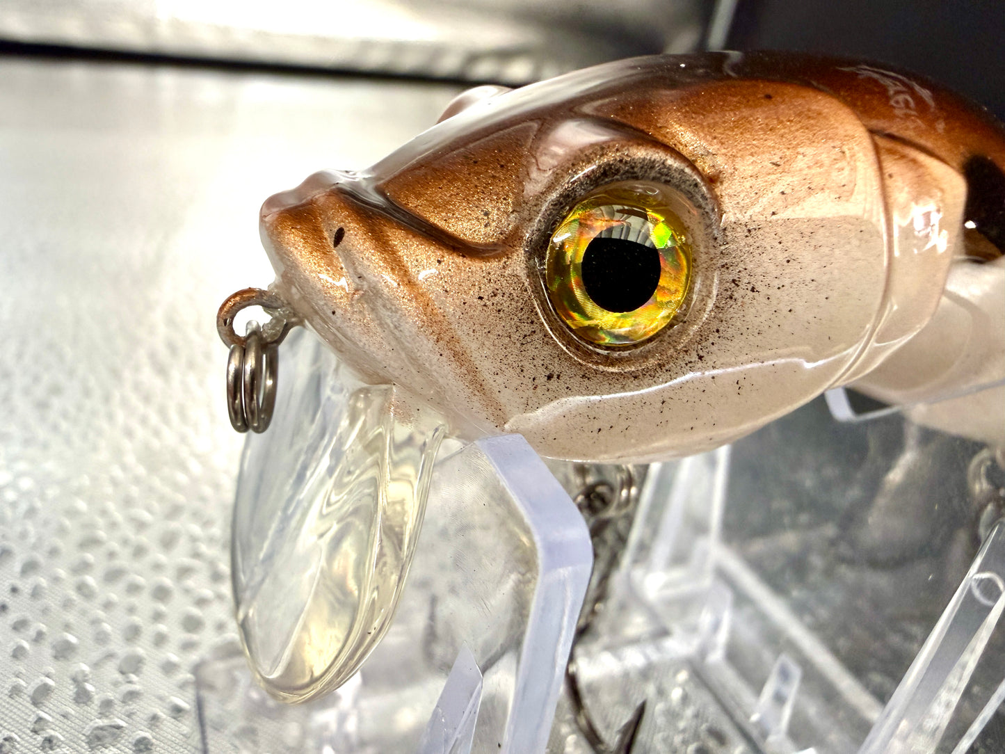 Brown and Beige spotted Wake Bait 4inch