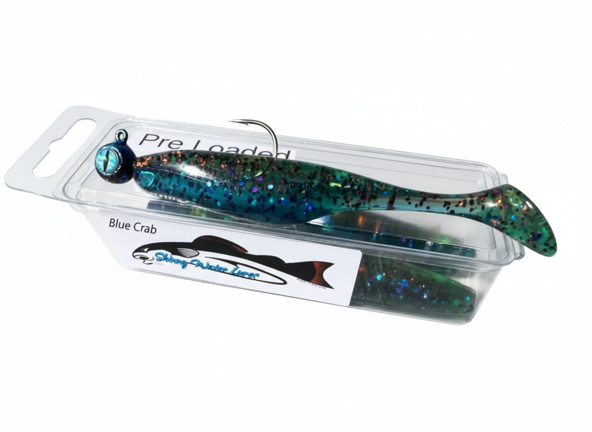 Pre-Loaded Jig Heads with Paddle Tail