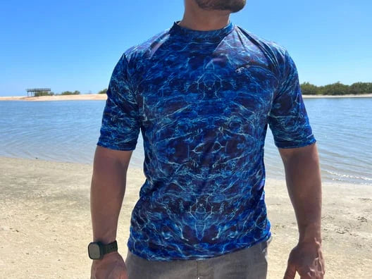 Skinnywater logo shirt short sleeve (blue water)